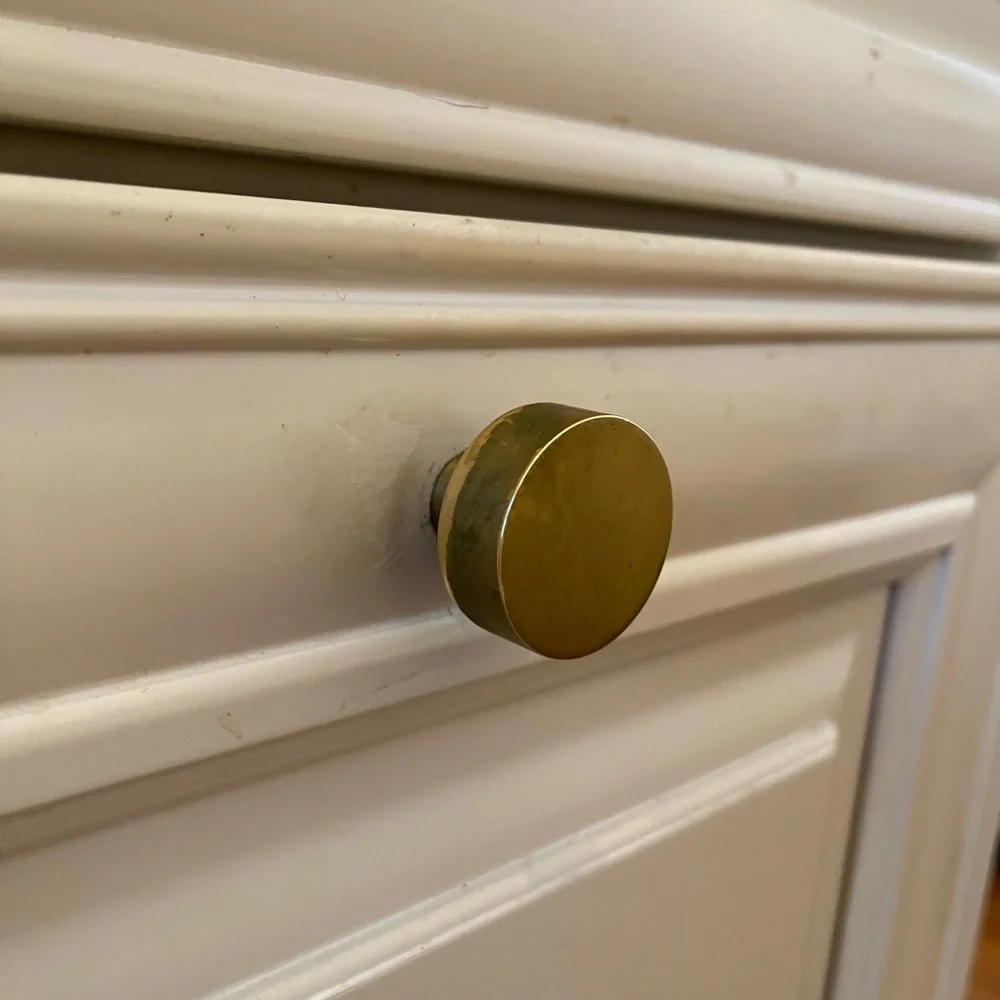 4 - Restoration Hardware Spritz Knob in Burnished Brass